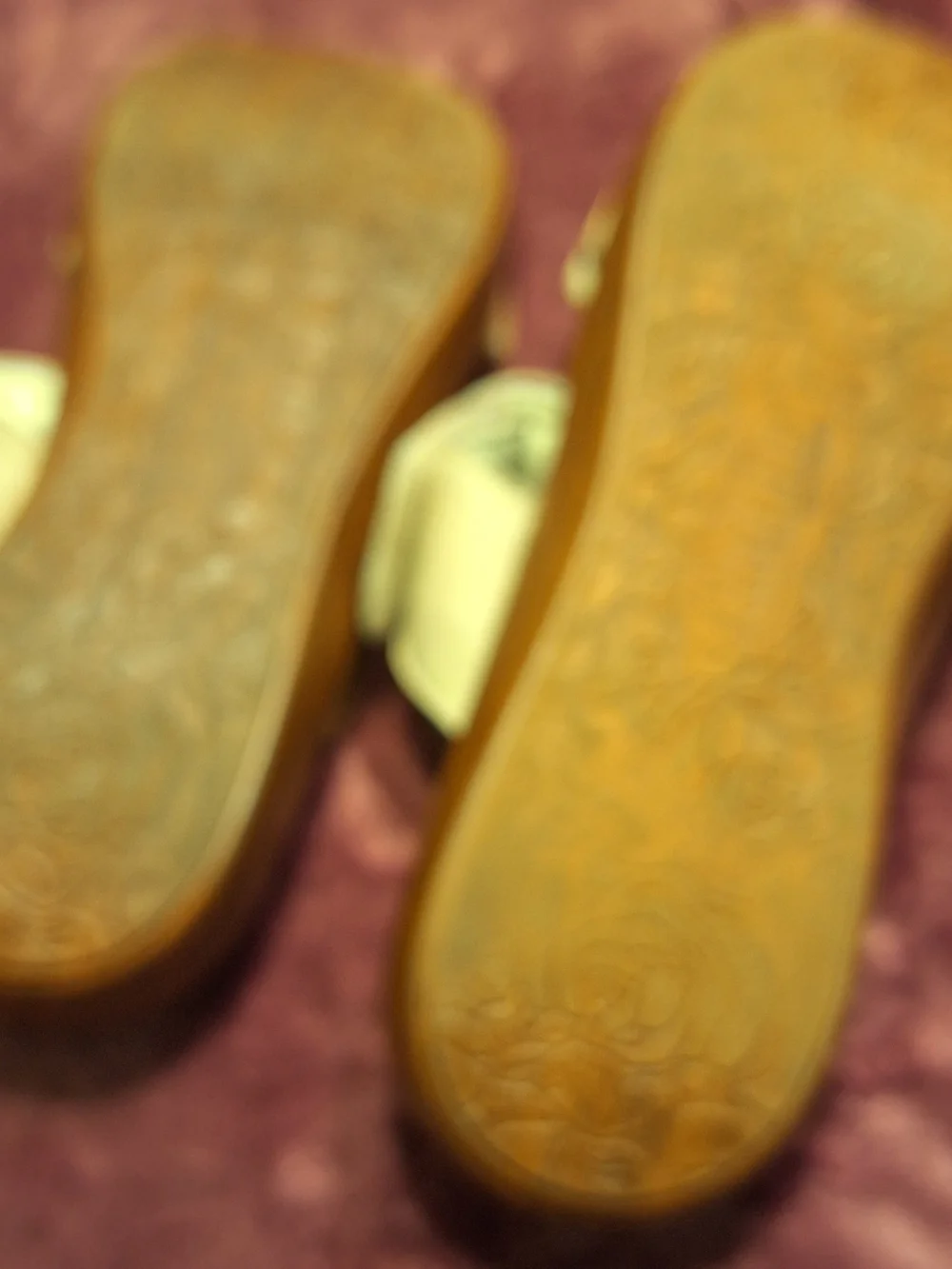 Alegria Tan Quilted Slide Sandals